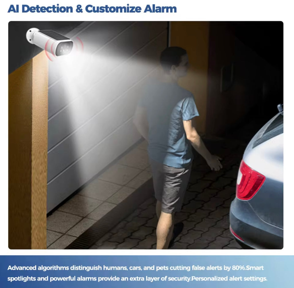 Solar WiFi Outdoor Security Camera 2.5K – AI Motion Detect, Color Night Vision, Wireless