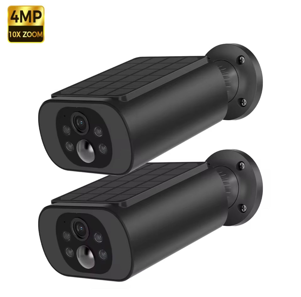Solar WiFi Outdoor Security Camera 2.5K – AI Motion Detect, Color Night Vision, Wireless